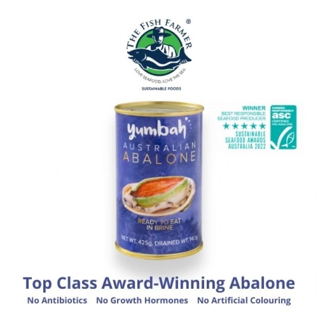 Yumbah Brine Abalone 5 pcs/can drain weight 140g