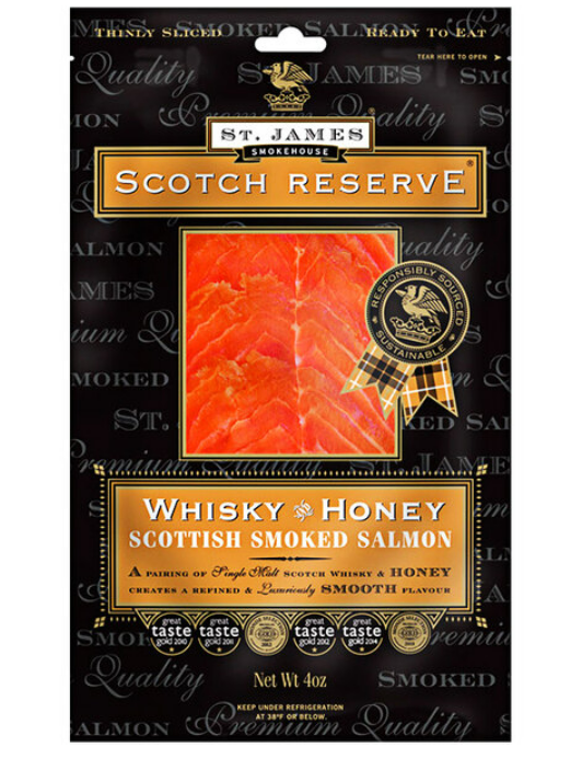 St James Smokehouse Smoked Salmon : Whiskey & Honey (114g)