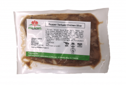 Frozen KS Pepper Teriyaki Chicken Slice – 200g