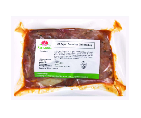 Frozen KS Cajun Boneless Chicken Leg – 500g