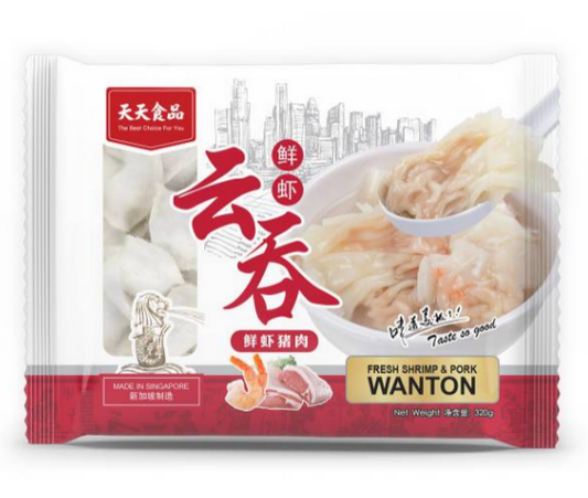 [Tian Tian] Fresh Shrimp & Pork Wanton 鲜虾猪肉馄饨 320G