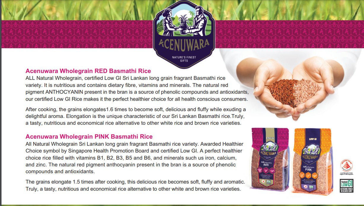ACENUWARA (Wholegrain Red Basmathi Rice) LOW GI
